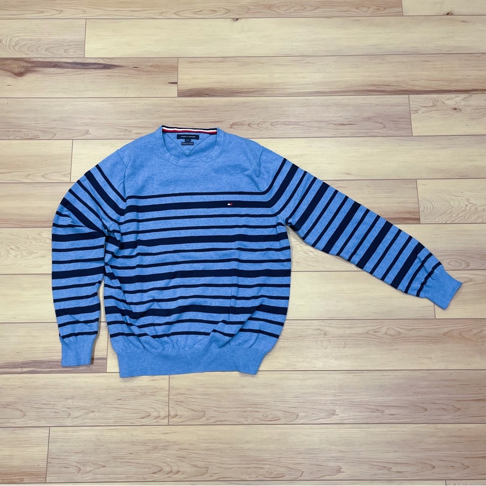 tommy hilfiger striped crewneck